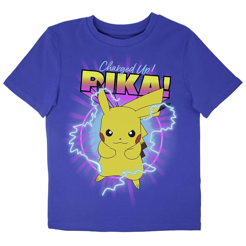 Pokemon T-shirt à manches courtes pour garçon