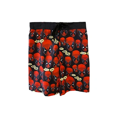 Men's Deadpool Talking Head Swim Trunks