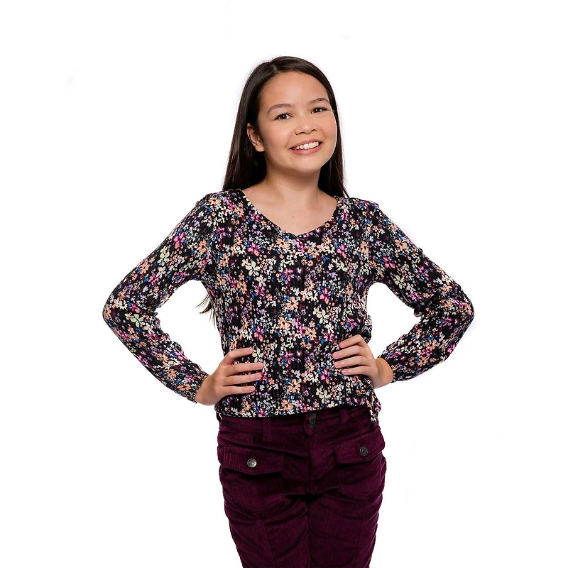 Girls Justice Flower Bed CrossOver Top