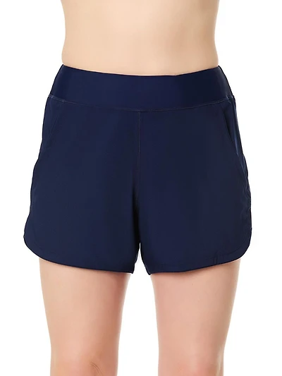 Short de bain Lands' End en polyester recyclé et élasthanne avec poches, tailles S à TG
