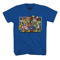 Super Mario Super Group Short Sleeve T-Shirt, Sizes: XS-XL
