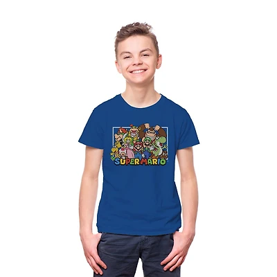 Super Mario Super Group Short Sleeve T-Shirt, Sizes: XS-XL
