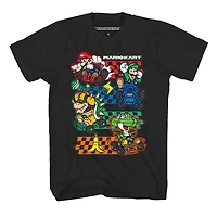 Mario Kart Four Track Boys Short Sleeve T-Shirt