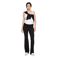 Paisley Sky Maternity Foldover Waistband Flare Leg Pant