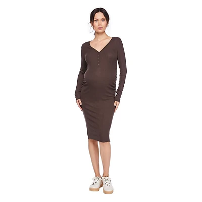 Paisley Sky Maternity Nursing Henley Midi Dress