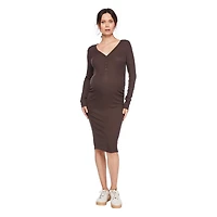 Paisley Sky Maternity Nursing Henley Midi Dress