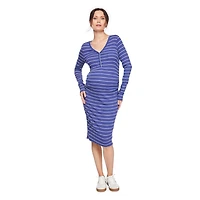 Paisley Sky Maternity Nursing Henley Midi Dress