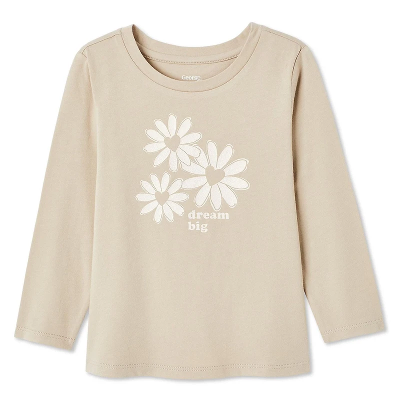 George Toddler Girls' Long Sleeve Tee, Sizes 2T-5T