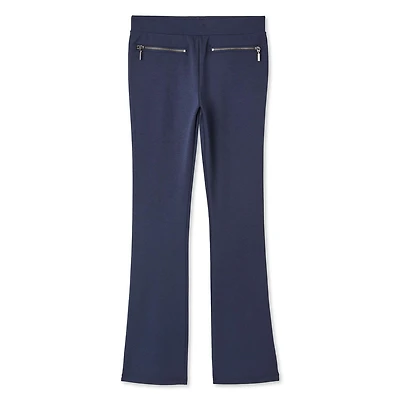 Pantalon zippé en ponte avec jambe évasée George pour filles Tailles TP–TG
