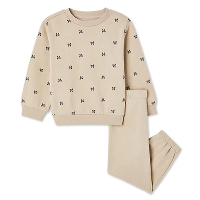 Ensemble 2 pièces avec coton ouaté George pour petites filles Tailles 2T-5T