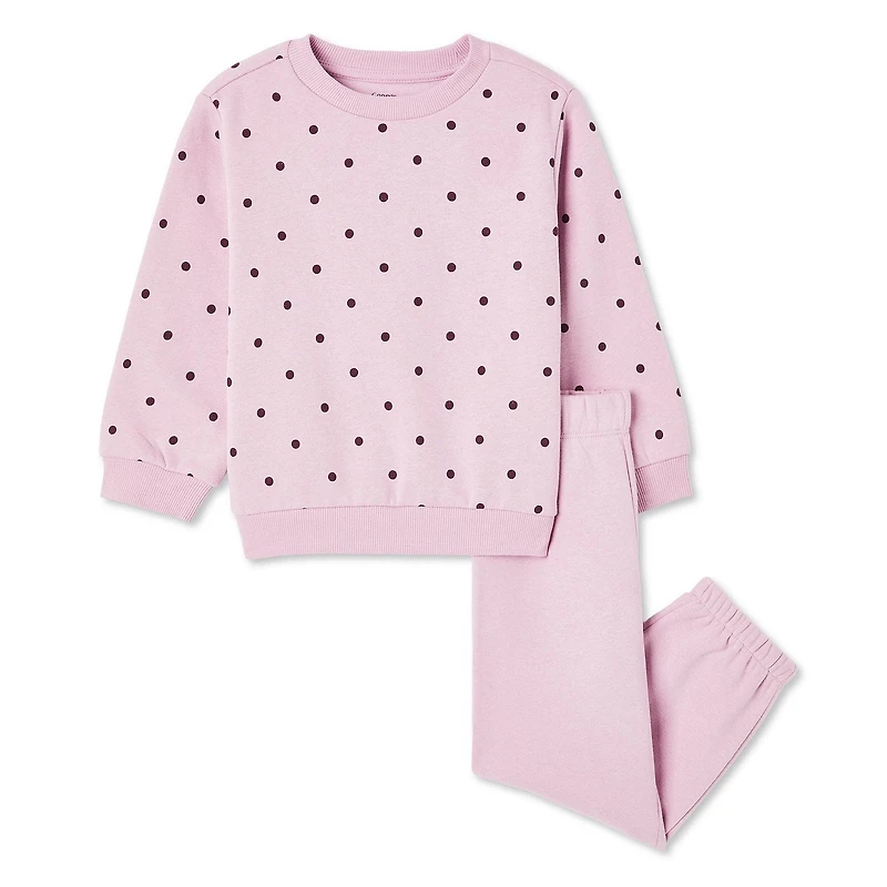 George Toddler Girls' Fleece Pullover 2-Piece Set, Sizes 2T-5T
