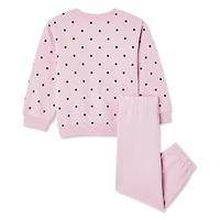 George Toddler Girls' Fleece Pullover 2-Piece Set, Sizes 2T-5T