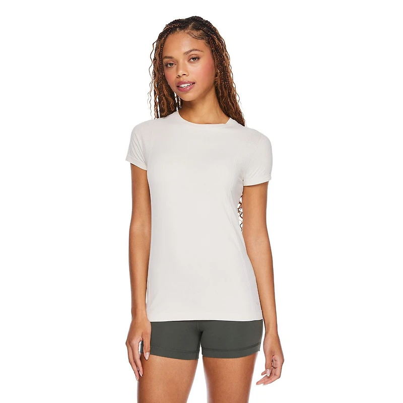 Athletic Works Women's Seamless Short Sleeve Tee, Sizes XS-XXL