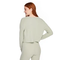 T-shirt en tricot gaufré No Boundaries pour femmes