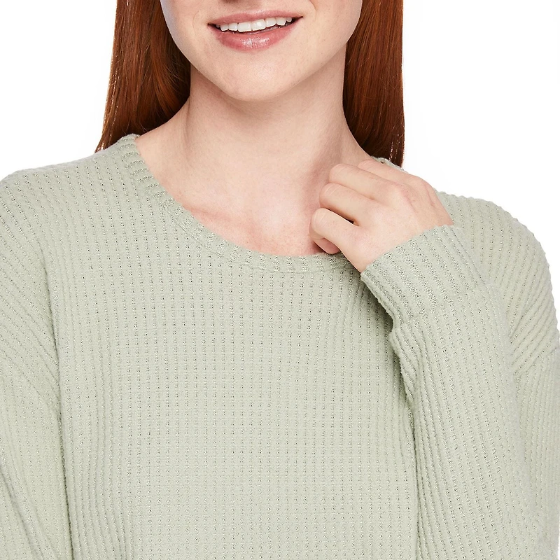 No Boundaries Women's Waffle Knit Tee