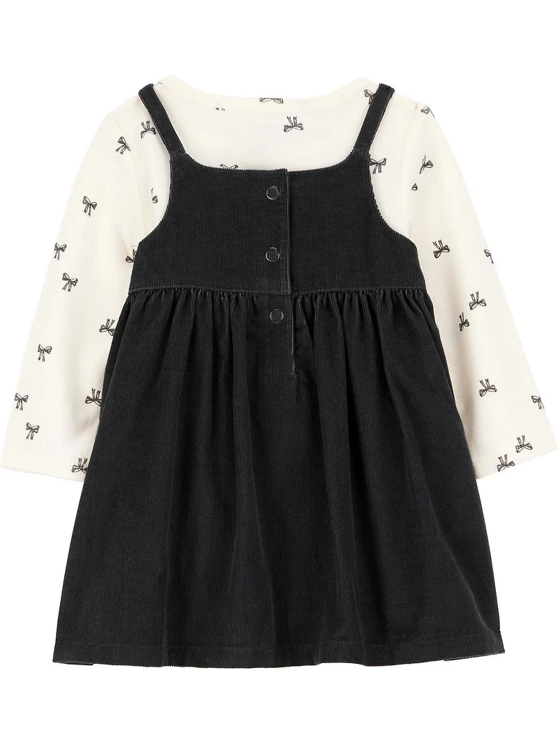 Ensemble pull pour bébé fille Carter's Child of Mine - Nœuds noirs Tailles : Prématuré 24 mois