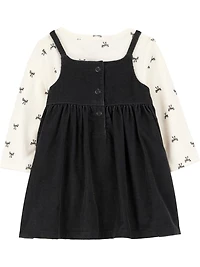 Ensemble pull pour bébé fille Carter's Child of Mine - Nœuds noirs Tailles : Prématuré 24 mois