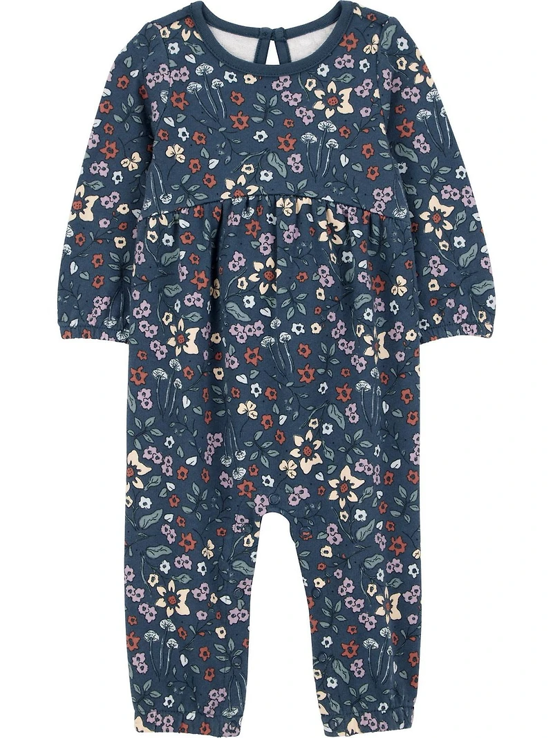 Maillot une pièce pour bébé fille Carter's Child of Mine - Bleu marine à fleurs