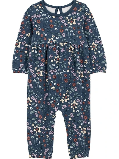 Maillot une pièce pour bébé fille Carter's Child of Mine - Bleu marine à fleurs