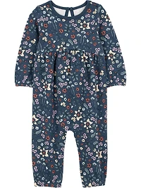 Maillot une pièce pour bébé fille Carter's Child of Mine - Bleu marine à fleurs