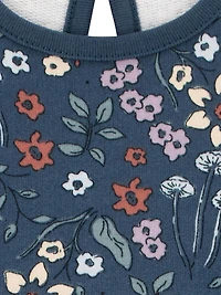 Maillot une pièce pour bébé fille Carter's Child of Mine - Bleu marine à fleurs