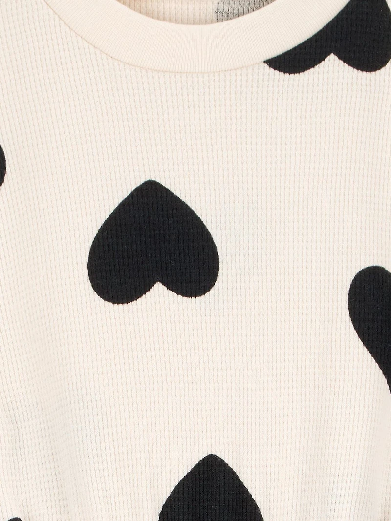 Carter's Child of Mine Baby Girls' 2-Piece - Black and White Heart