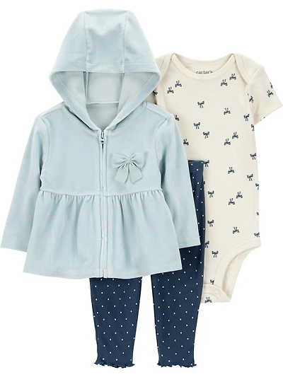 Carter's Child of Mine Baby Girls' Cardigan Set - Blue Bows