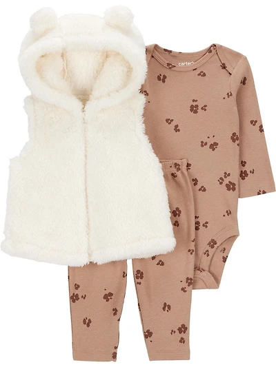 Carter's Child of Mine Baby Girl's Vest Set - Cheetah, Sizes: Preemie 24 Months