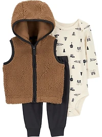Ensemble gilet pour bébé garçon Carter's Child of Mine - Gilet marron