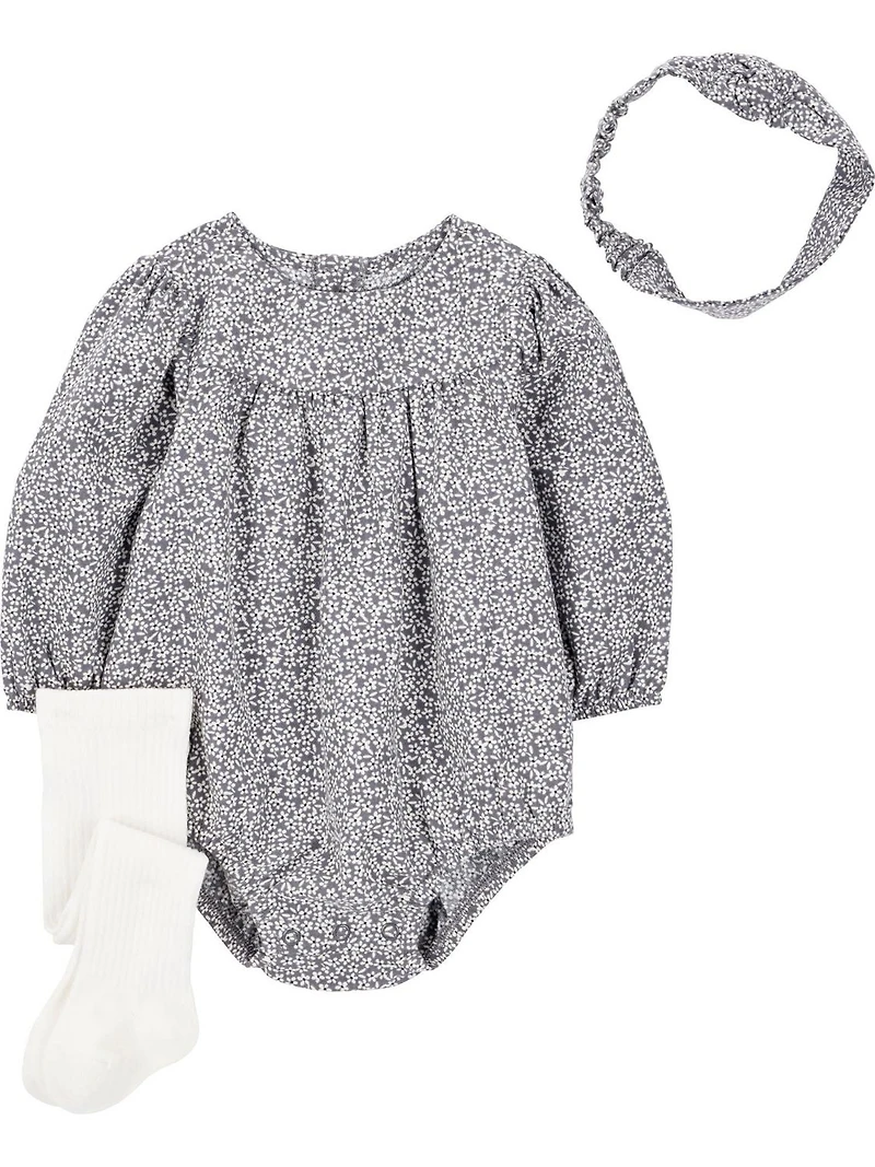 Ensemble de pyjamas pour bébé fille Carter's Child of Mine - Noir à micro-fleurs Tailles : Prématuré 24 mois