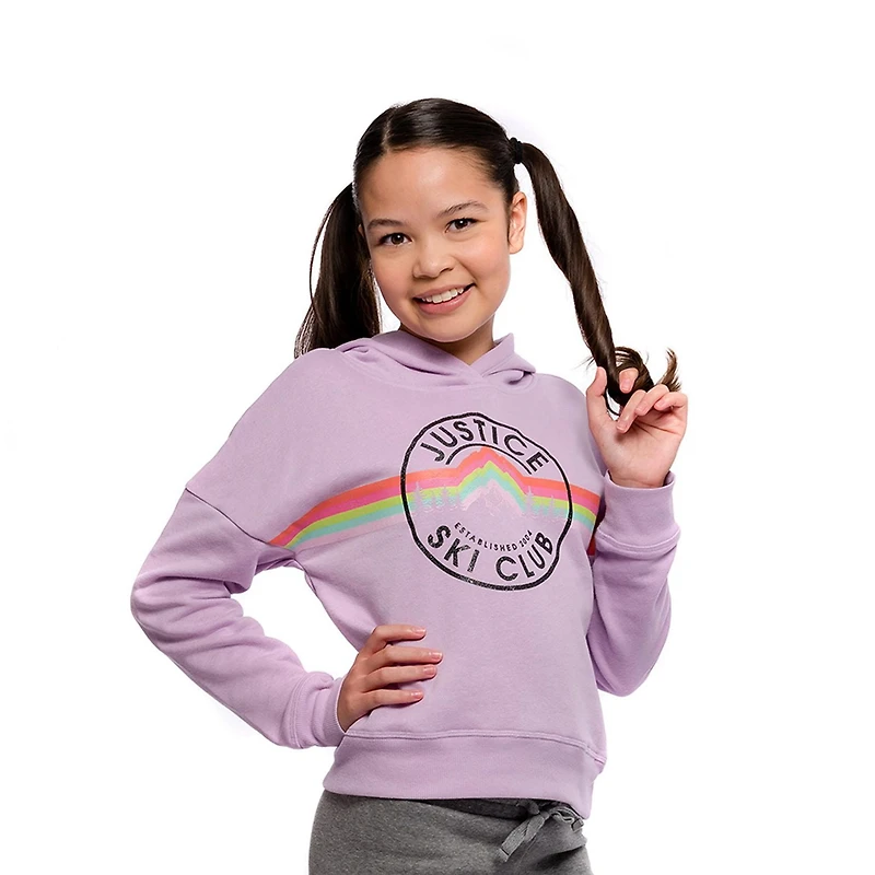 Sweat à capuche pour filles Justice Ski Club