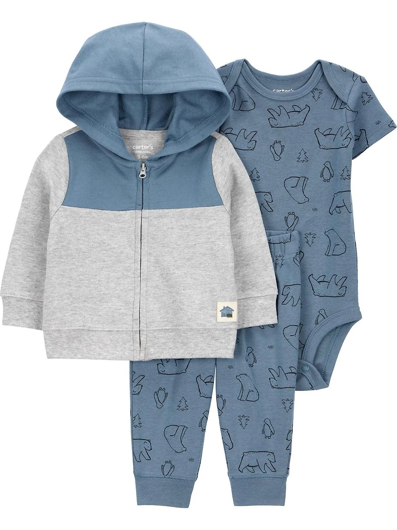 Carter's Child of Mine Baby Boys' Cardigan Set - Blue Bear, Sizes: Preemie 24 Months