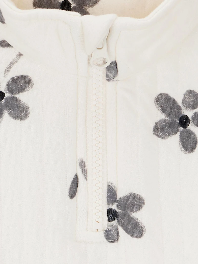 Ensemble 2 pièces pour bébé fille Carter's Child of Mine - Motif floral noir et blanc Tailles ; prématuré - 24 mois