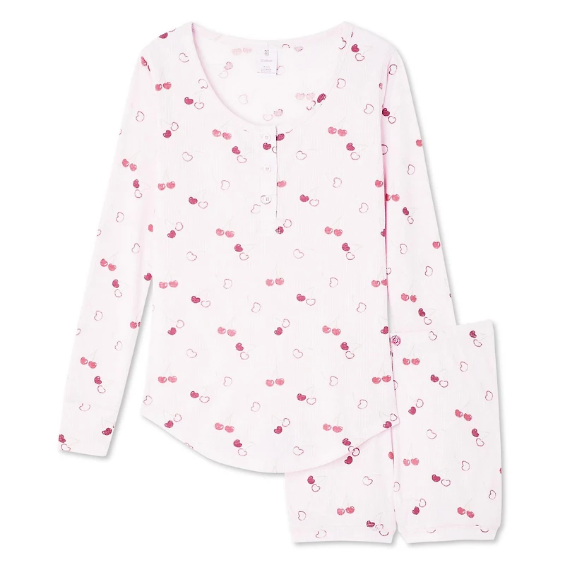 Pyjama 2 pièces avec culotte garçonne No Boundaries pour femmes