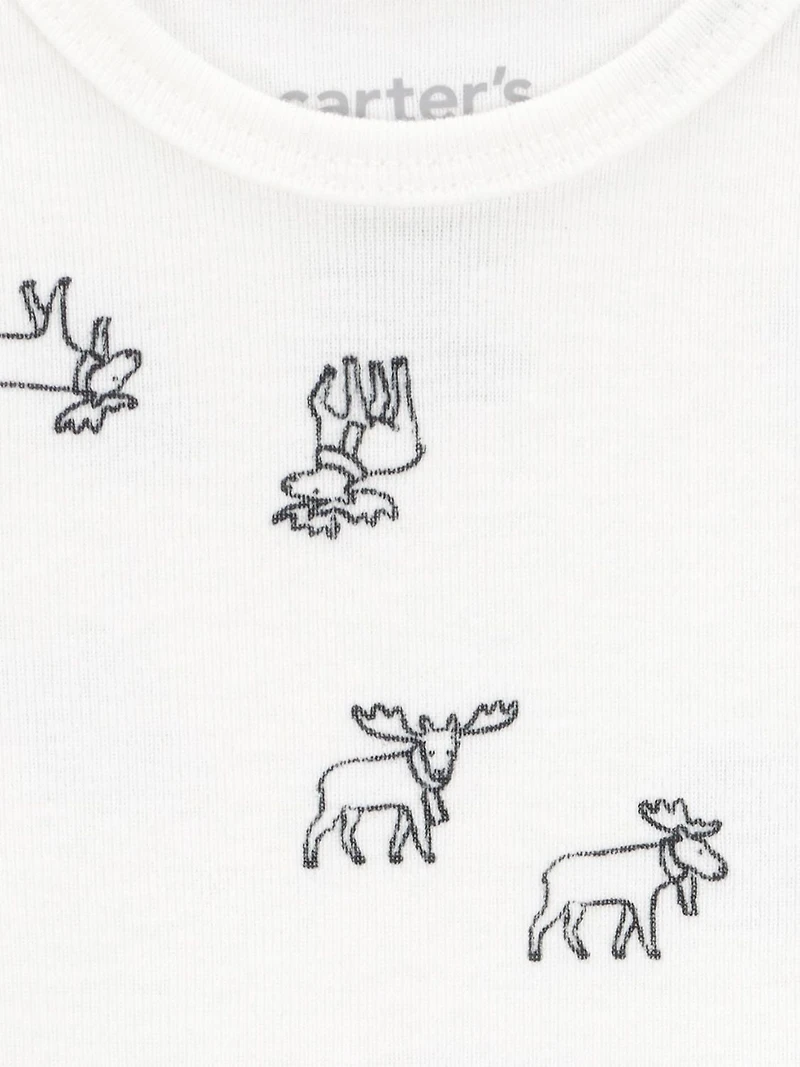 Ensemble cardigan pour bébé garçon Carter's Child of Mine - Motif élan à carreaux rouges Tailles : Prématuré - 24 mois