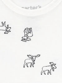 Ensemble cardigan pour bébé garçon Carter's Child of Mine - Motif élan à carreaux rouges Tailles : Prématuré - 24 mois