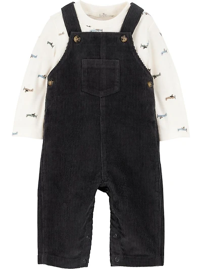 Ensemble salopette pour bébé garçon Carter's Child of Mine - Gris avion Tailles : Prématuré 24 mois