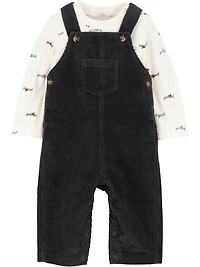 Ensemble salopette pour bébé garçon Carter's Child of Mine - Gris avion Tailles : Prématuré 24 mois