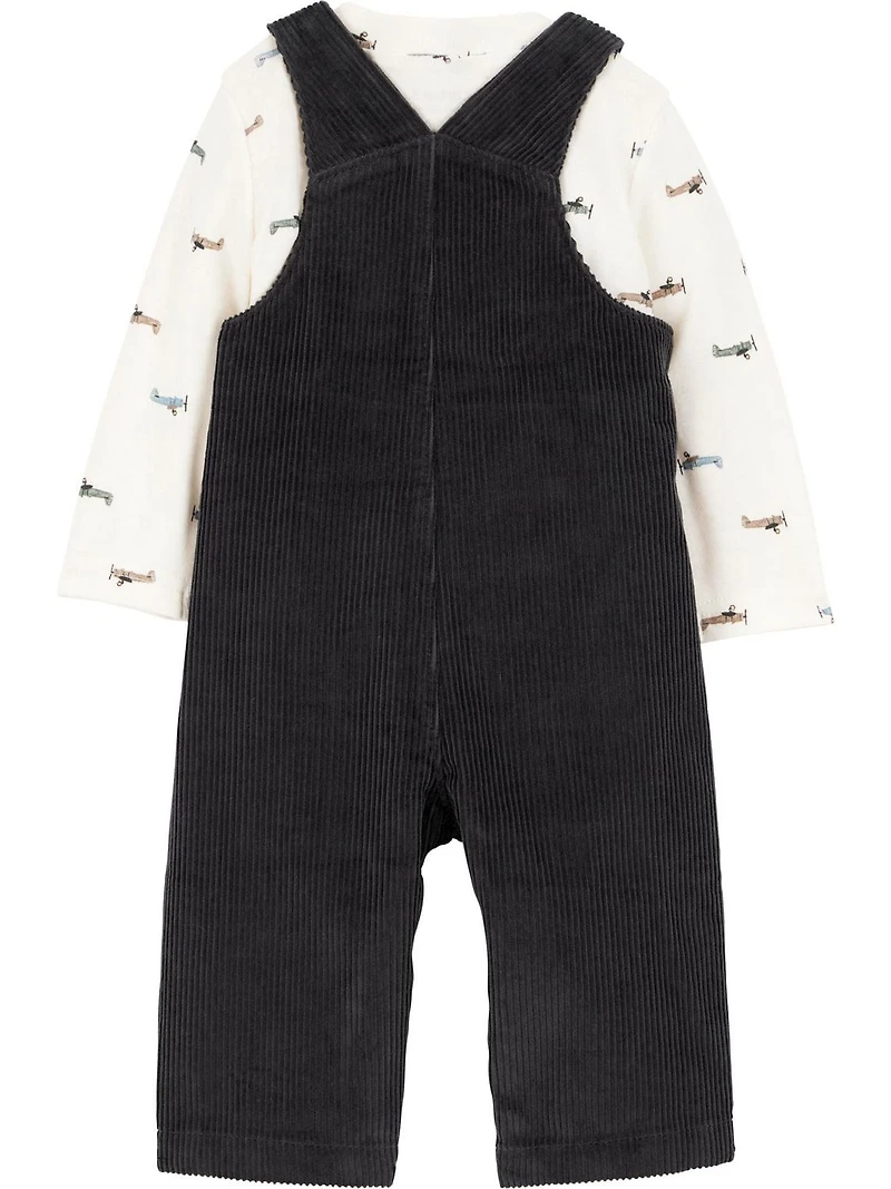 Ensemble salopette pour bébé garçon Carter's Child of Mine - Gris avion Tailles : Prématuré 24 mois