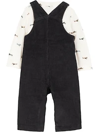 Ensemble salopette pour bébé garçon Carter's Child of Mine - Gris avion Tailles : Prématuré 24 mois