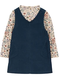 Ensemble pull pour petite fille Child of Mine - Bleu marine à fleurs Tailles 12 mois - 5T