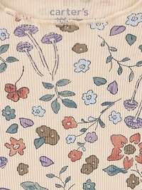 Ensemble pull pour petite fille Child of Mine - Bleu marine à fleurs Tailles 12 mois - 5T