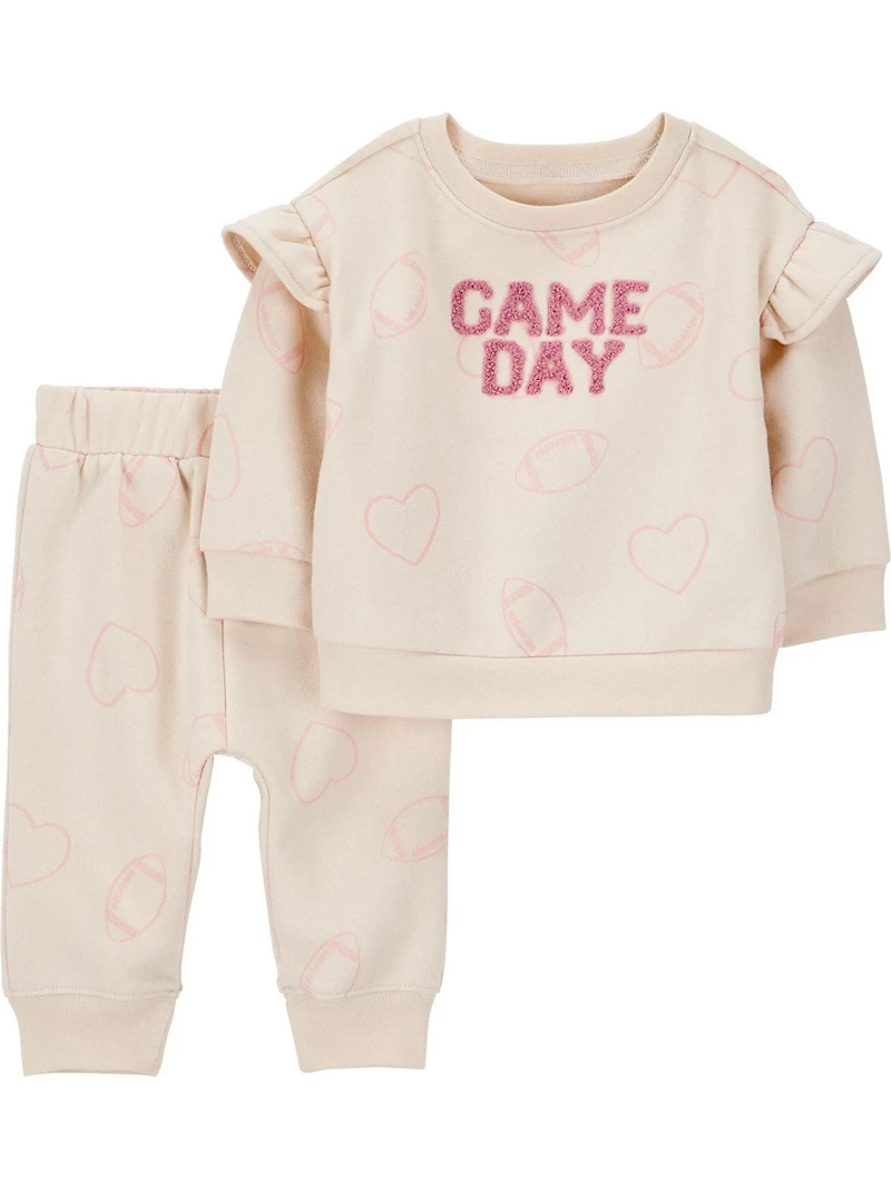 Carter's Child of Mine Ensemble 2 pièces pour bébé fille - Pink Heart Gameday