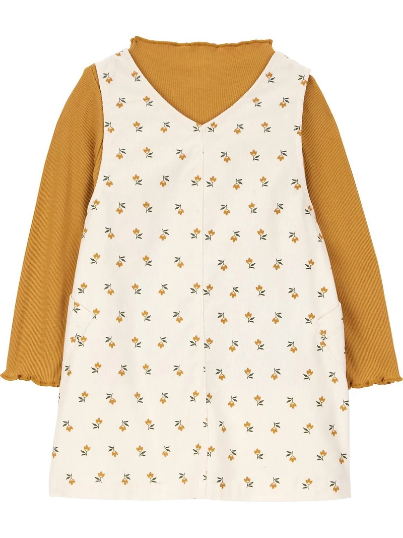 Ensemble pull Carter's Child of Mine pour petite fille - Motif floral jaune Tailles : 2T - 5T