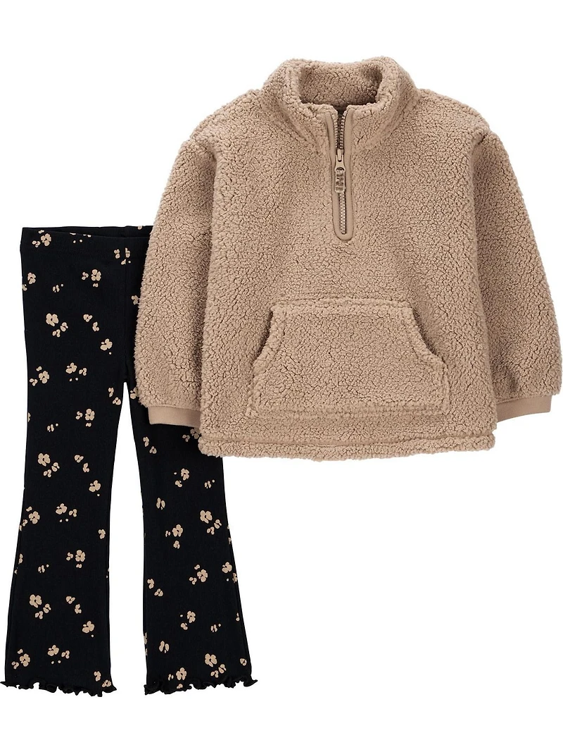 Carter's Child of Mine Toddler Girls' 2-Piece Set - Black Floral, Sizes: 2T 5T