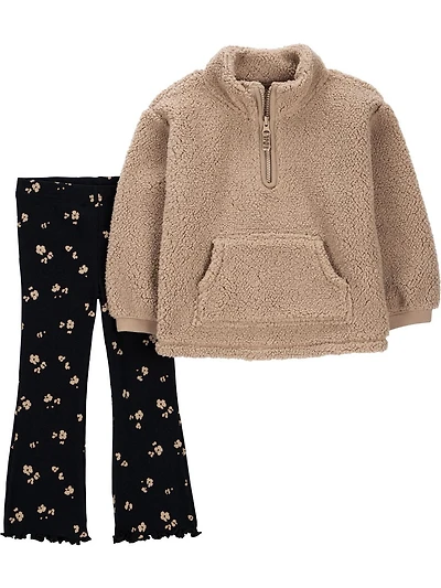 Carter's Child of Mine Toddler Girls' 2-Piece Set - Black Floral, Sizes: 2T 5T