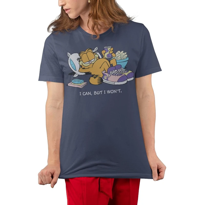 Garfield T-Shirt col rond à manche courte pour femmes