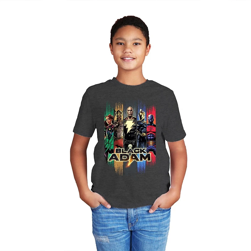 T-shirt DC Adam Squad noir à manches courtes pour garçon