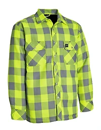 Forcefield Hi Vis Buffalo Plaid Quilt-Lined Flannel Shirt Jacket<br>*On-Line Exclusive