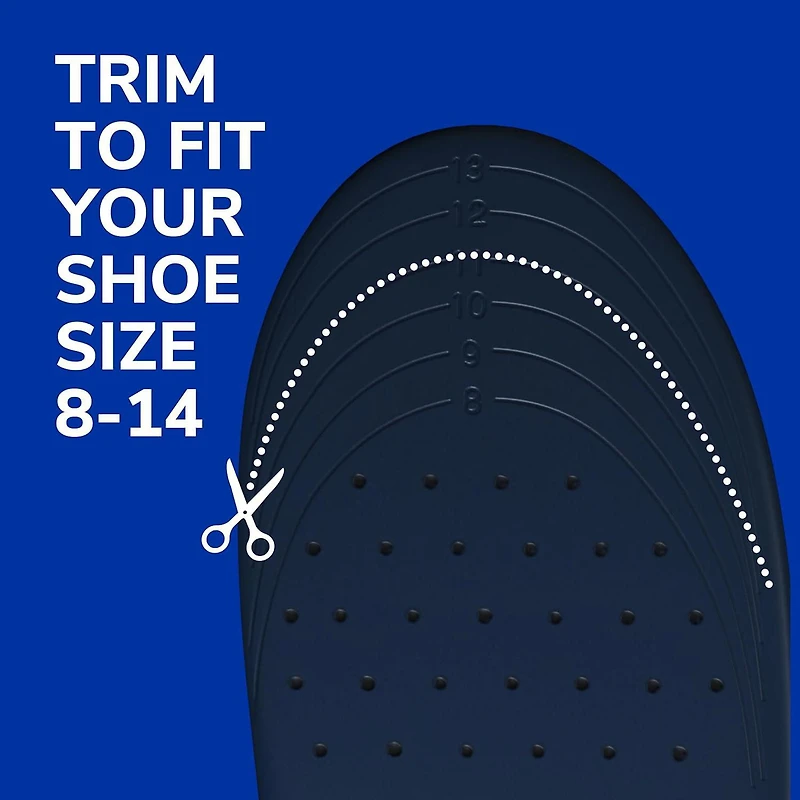 Orthèses à soutien robuste du Dr. Scholl’s, pour grandes et fortes tailles, plus de 200 livres, grands pieds, pour hommes, taille 8-14, 1 paire